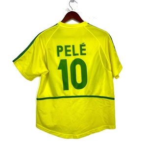 Nike Pelé Brasil DriFit CBF Soccer Jersey 2002-2004 Youth XL Adult S Yellow